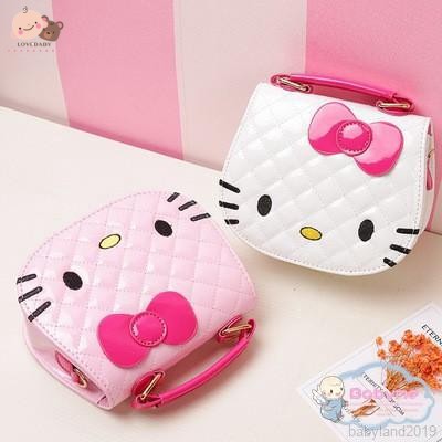 Túi đeo chéo Mini bằng da PU hình mèo Hello Kitty