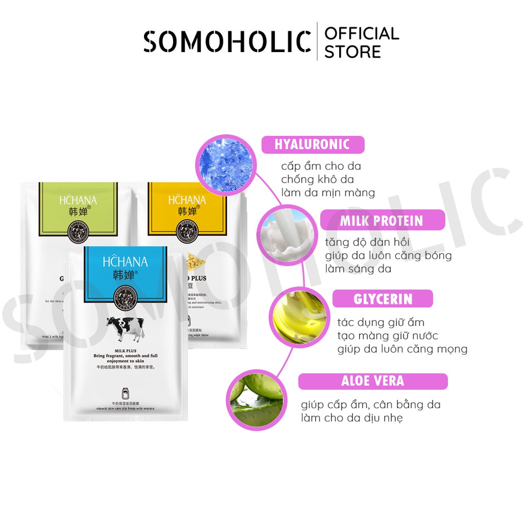 Mặt nạ giấy dưỡng da cấp ẩm chống lão hóa Rorec Somoholic MSK1