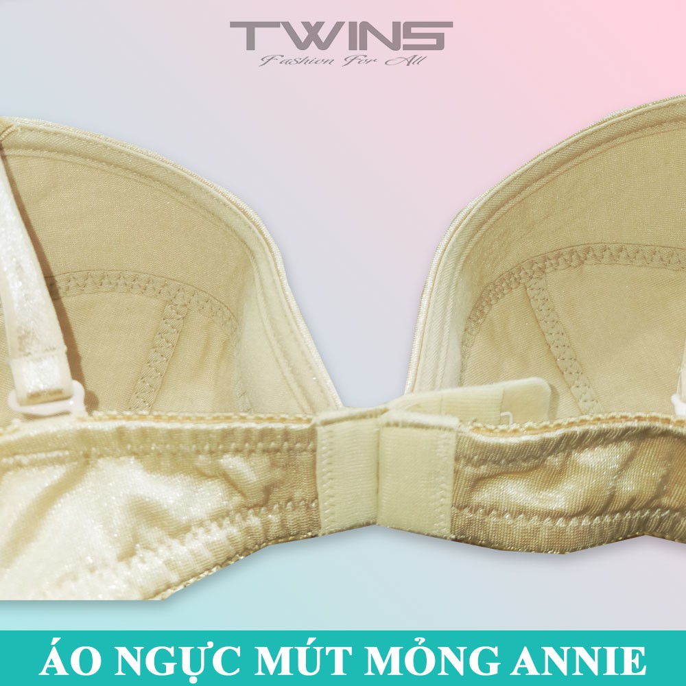 Áo ngực nữ có gọng nâng ngực Annie mút mỏng màu trơn cúp xéo thoải mái mặc áo dài, áo sơ mi size 34-36-38