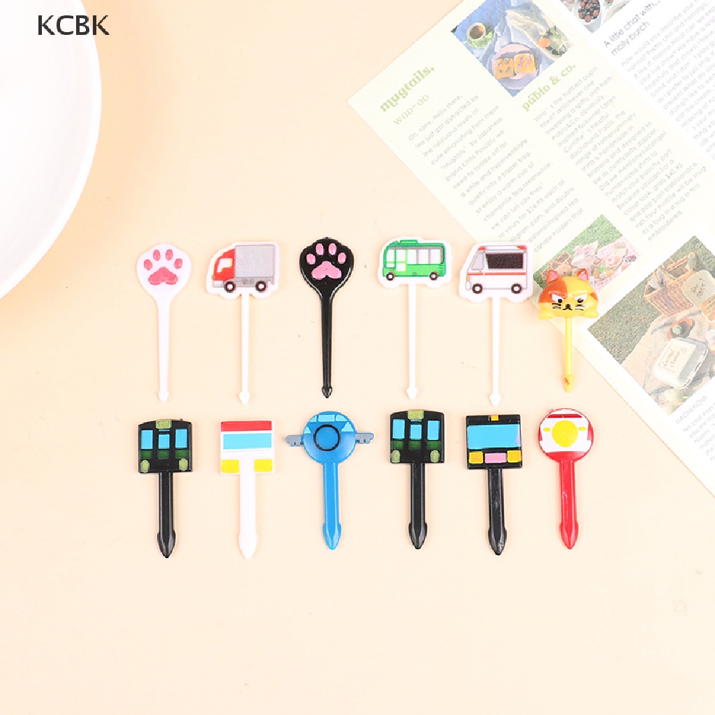 Set 6 / 8 / 10 Nĩa Ăn Trái Cây Kiểu Dáng Hoạt Hình Dễ Thương
