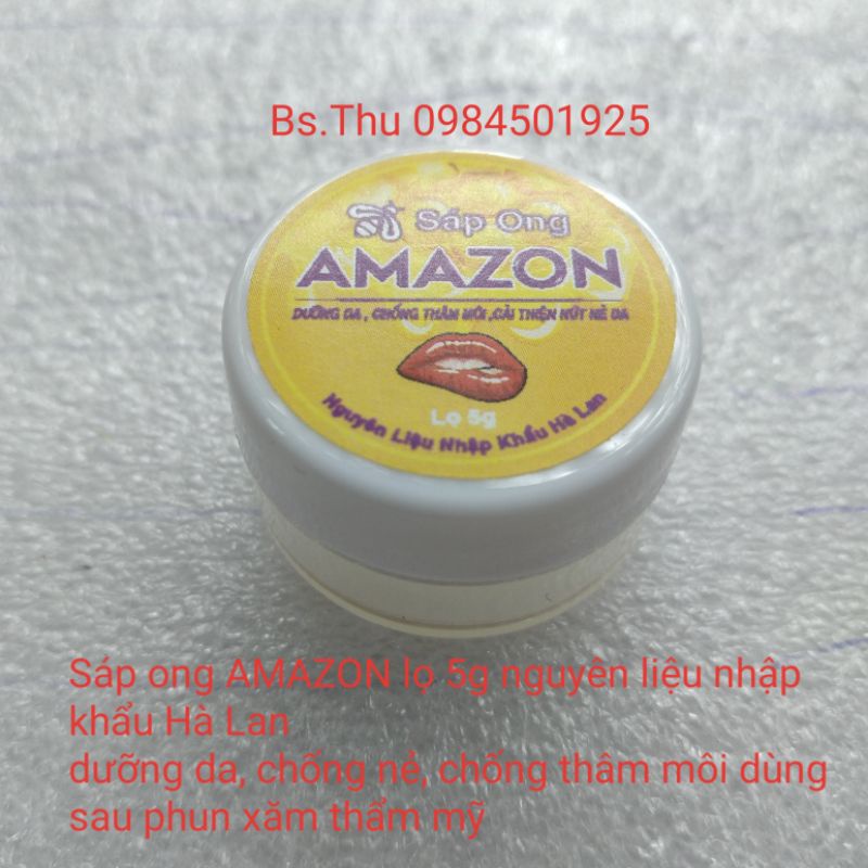 Sáp ong Amazon dưỡng hồng môi, hết thâm, hết khô, chống nẻ giúp môi hồng hào căng mịn