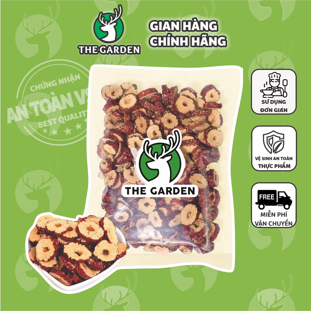 Táo Đỏ Cắt Lát Táo Khoanh túi 100g 200g - Nguyên Liệu Chè Dưỡng Nhan - THE GARDEN
