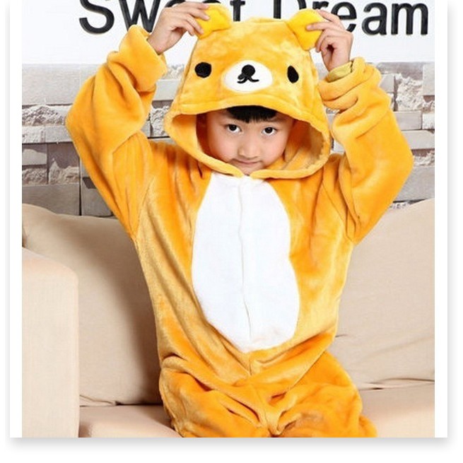 Mùa Xuân Thu Phụ Nữ Gấu Onesie Đồ Ngủ Giản Dị Flannel Trùm Đầu Đồ Ngủ Quần Áo Ngủ