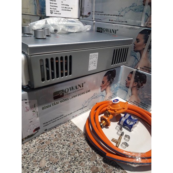 Bình nóng lạnh gas Owani 10L Combo