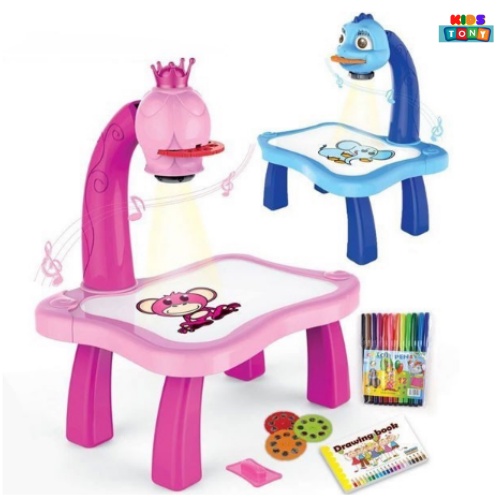 Bàn vẽ có đèn chiếu sáng thông minh cho bé bộ bàn vẽ chiếu bóng 24 hình chiếu cho bé có đèn tặng kèm bút vẽ và  vở vẽ