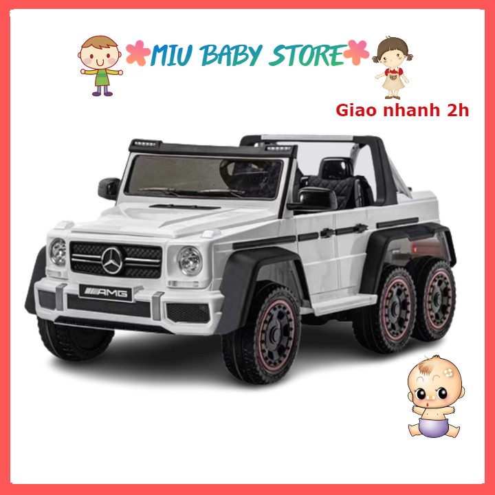 Xe ô tô điện G63 6 bánh cho bé xe ô tô điện trẻ em 2 chân ga điều khiển từ xa chịu tải trọng lên tới