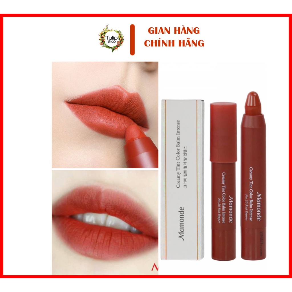 Son Bút Chì Mamonde Creamy Tint Color Balm Intense #20 Red Apple- 23