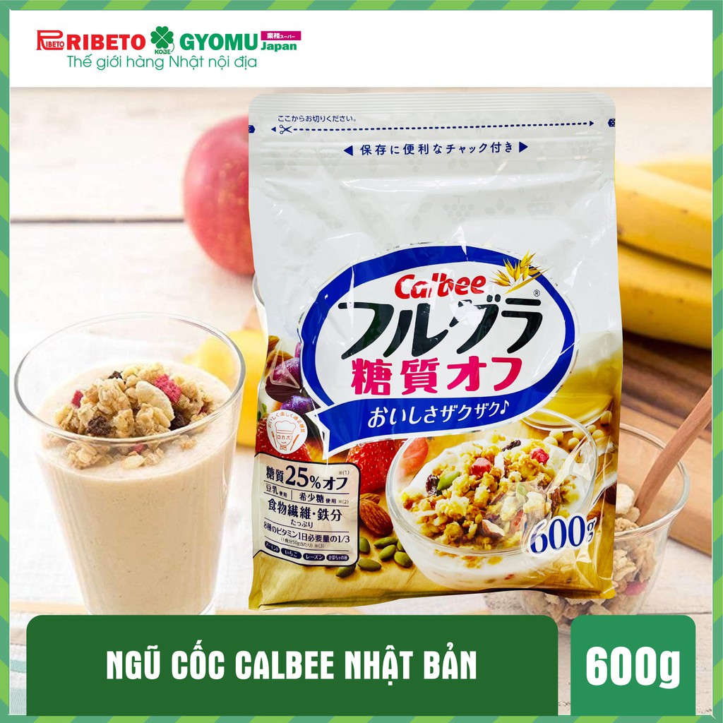 (Date T7 , T8/2022 ) Ngũ cốc trái cây, đậu hạt Calbee Nhật Bản- ngũ cốc giảm cân- hàng nội địa Nhật Bản.