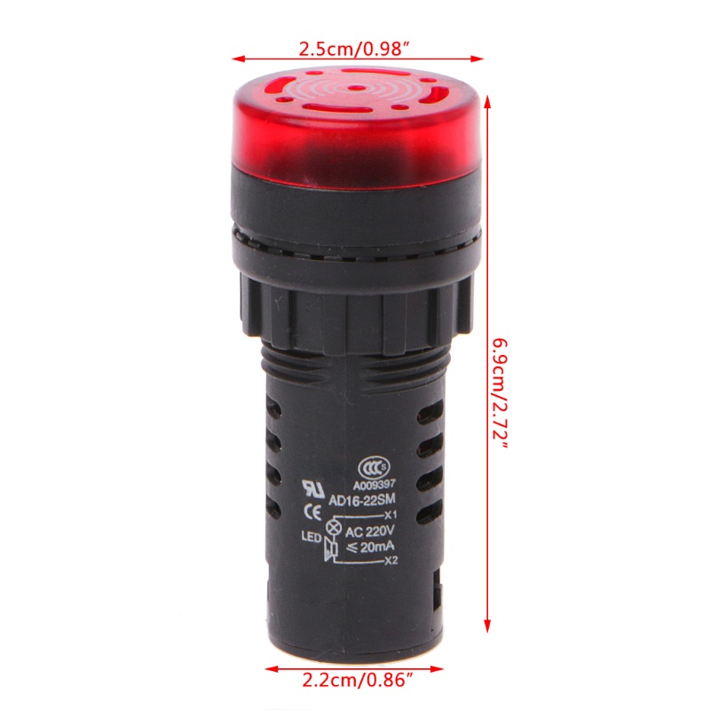 Đèn LED Tín Hiệu LI AD16-22SM Kèm Còi Báo