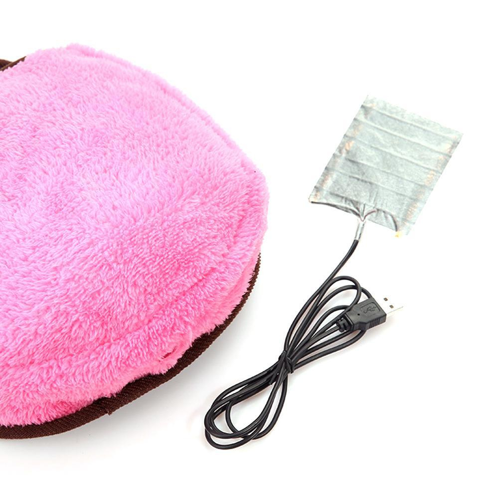 USB Heated Mouse Pad Mouse Hand Warmer with Wristguard Warm Pink Winter P5Z6