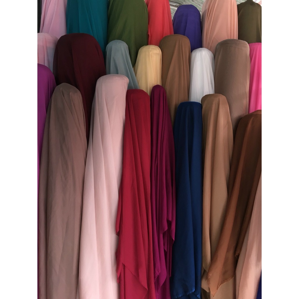 Vải voan tơ trơn chất xiêu xinh lên áo,đầm làm gì cũng ok