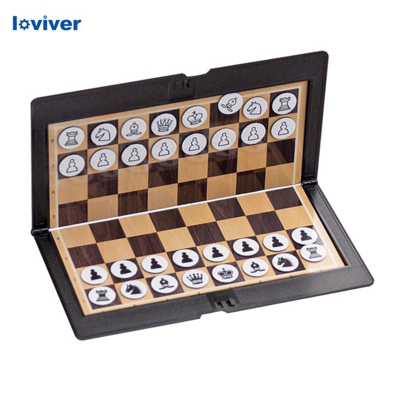 Bộ Bàn Cờ Vua Nam Châm Mini Có Thể Gấp Gọn Tiện Dụng Cho Gia Đình