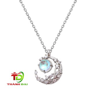 Dây chuyền bạc nữ hình mặt trăng gắn đá xinh xắn | Bạc Thành Đại