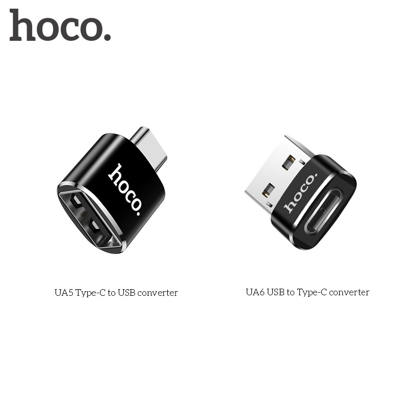 Đầu chuyển đổi HOCO mini UA5 chuyển đổi từ type - c sang usb-a / ua6 chuyển đổi từ usb-a sang type-c tiện lợi
