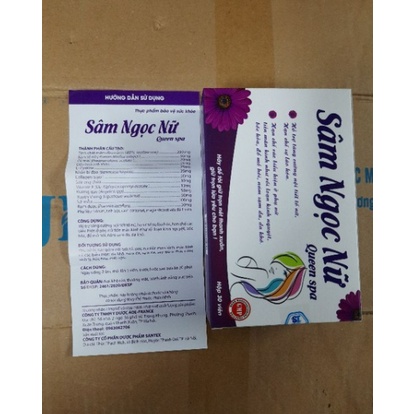 Viên uống nội tiết Sâm tố nữ mầm đậu nành - SÂM NGỌC NỮ QUEEN SPA -tăng nội tiết tố nữ ,đẹp da ,mờ nám