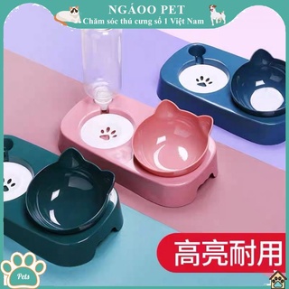 ❤️freeship ❤️ bát đựng thức ăn chó mèo, khay đựng thức ăn cho thú cưng - tặng kèm bình nước