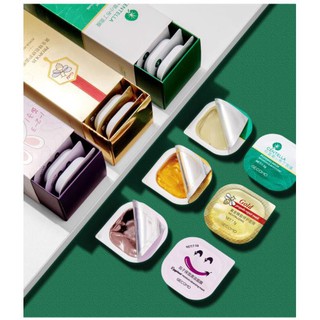 Hộp 10 hũ 7.5g mặt nạ bùn gecomo cà tím - gold - rau má