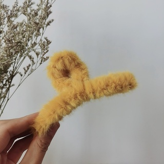 Dành Cho Nữ Cô Gái Thu Đông Hàn Quốc Hairgrip Kích Thước Lớn Lông Thú Giả Vuốt Tóc