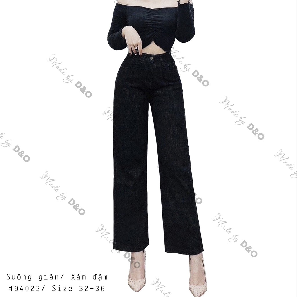 [Size 55-93kg] Quần Ống Rộng Bigsize Co Giãn Mạnh - Lưng Cao Siêu Tôn Dáng - Quần Jeans Suông Rộng Dài