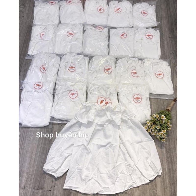 Set Áo - váy trễ vai chất đũi siêu xinh