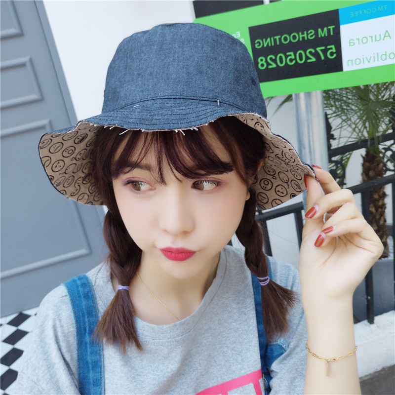 Nón Bucket Hai Mặt Smile Mặt Cười - Mũ Bucket 2 Mặt Dễ Thương