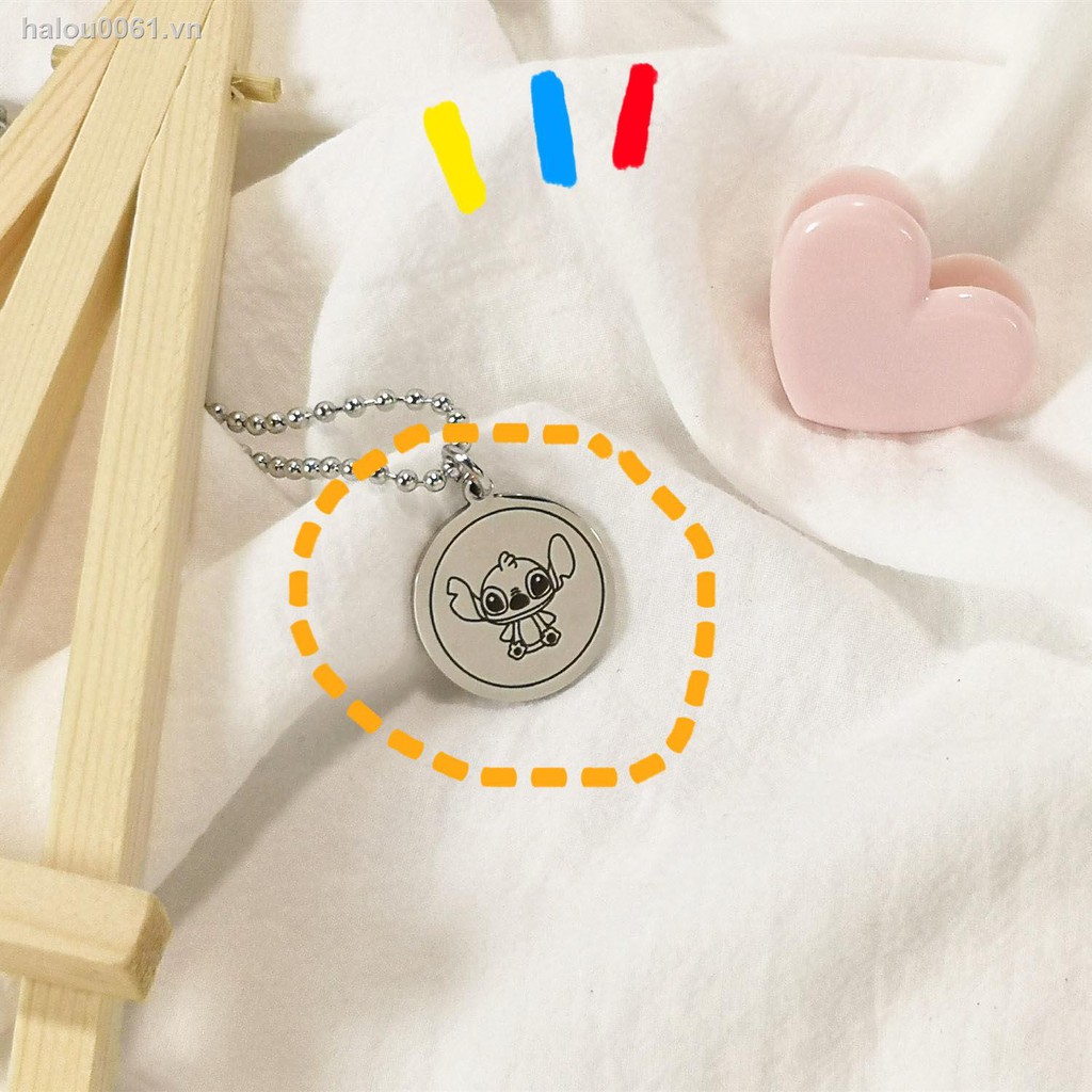 ✿Ready stock✿  Sidi Zai ins wind bungee necklace female student simple cute cartoon soil cool clavicle chain