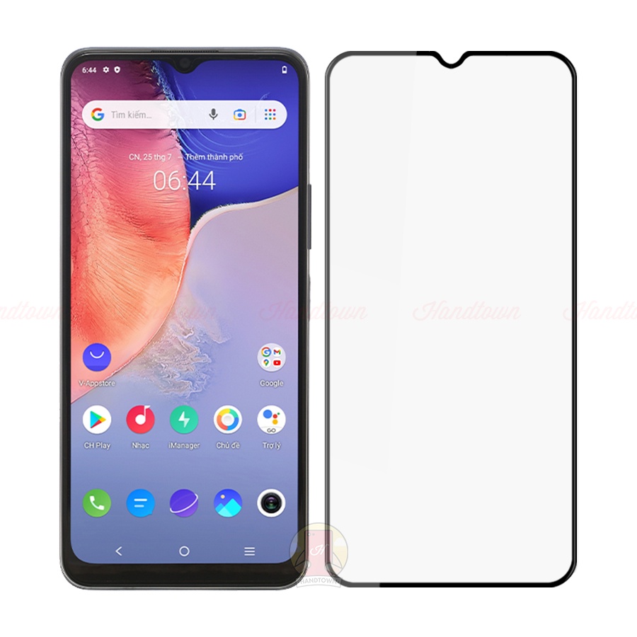 Kính Cường Lực Vivo Y15 Y15s Y15a Cường Lực Viền Mỏng Trong Suốt Full Màn Full Keo Chống Nước Chống Xước Handtown