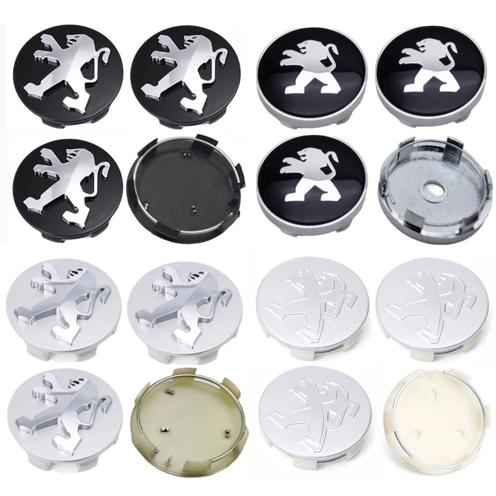 4 Nắp Logo 6cm Trang Trí Bánh Xe Hơi Peugeot 408 308 4008 408 508l