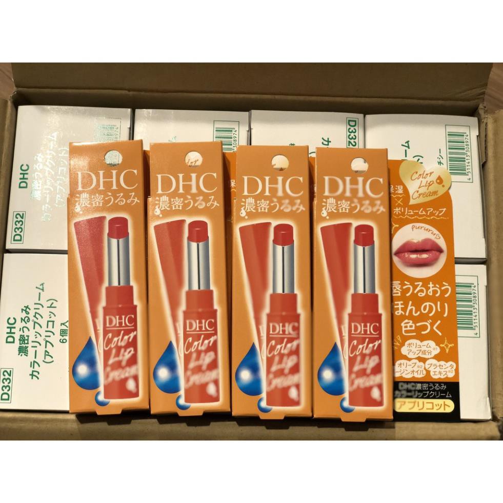 Son Dưỡng Môi DHC Color Lip Cream Giữ Ẩm Có Màu, Không Màu, Hàng Nội Địa Nhật Bản[Freeship]