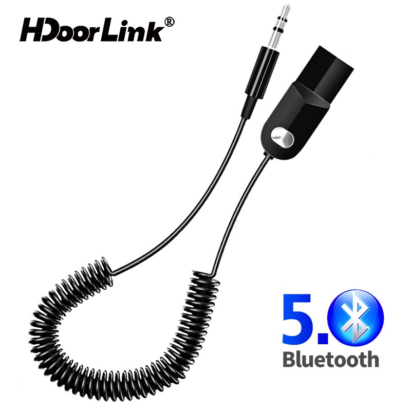 Bộ Chuyển Đổi Âm Thanh HdoorLink Không Dây Chất Lượng Cao 3.5mm AUX Bluetooth 5.0 USB Dongle Cho Xe Hơi