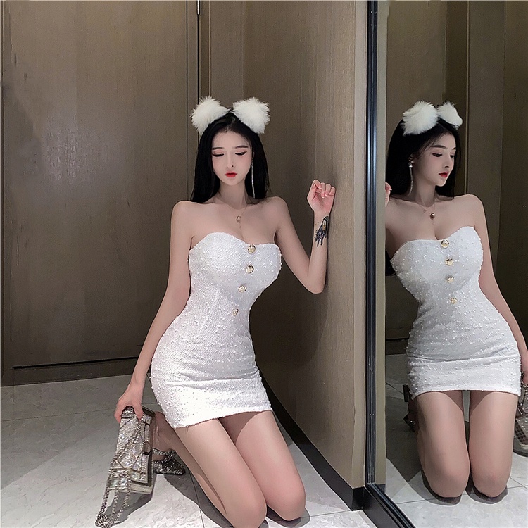 Đầm Ôm Dáng Cài Nút Thời Trang Quyến Rũ Dành Cho Nữ