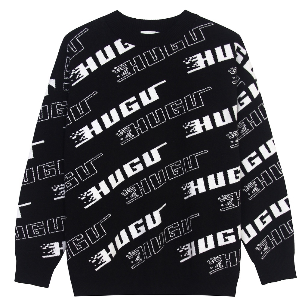 Áo sweater tay dài HUGU - SPACE - vải len mềm mịn, form rộng unisex