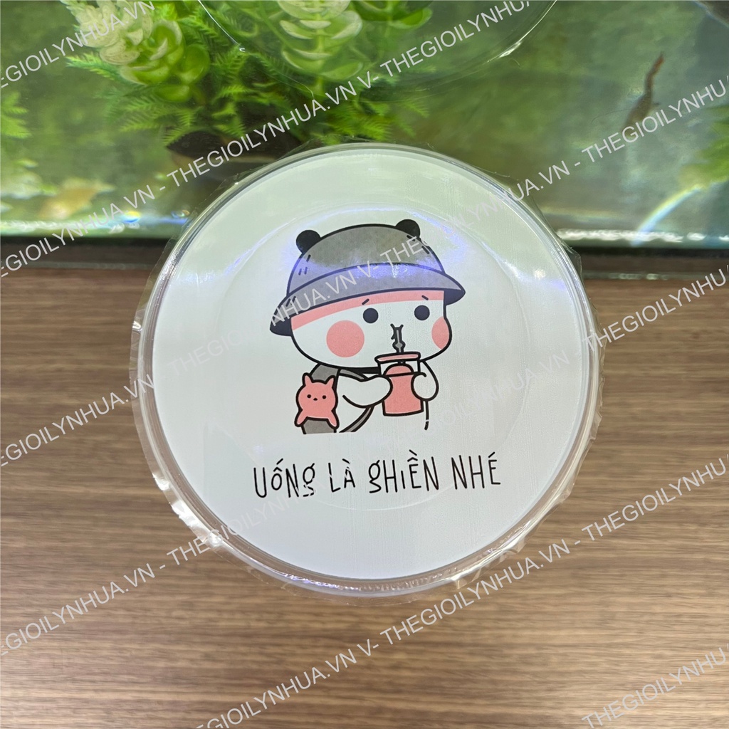 Màng dập cốc, cuộn màng dập cốc trà sữa in sẵn 2400 ly dập ly nhựa PP từ 300ml đến 700ml mẫu 703
