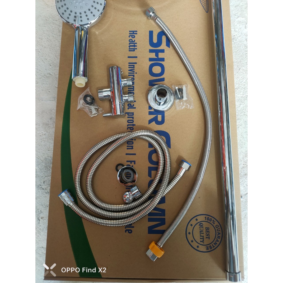 Sen cây tắm cho máy nước nóng trực tiếp - Chất liệu đồng thau Hàng Cao Cấp tròn Bóng
