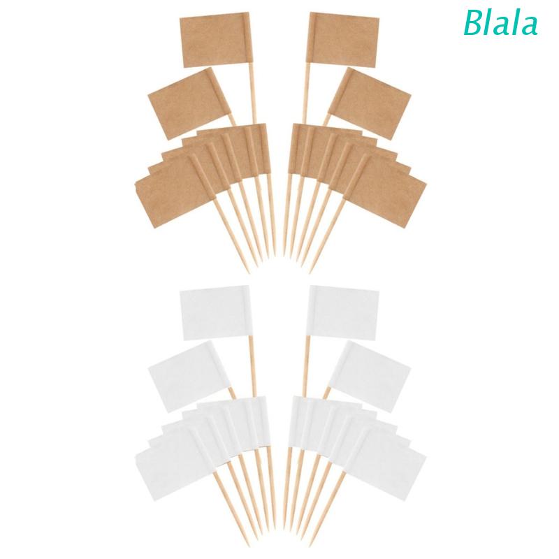 Set 100 Que Gỗ Cắm Trang Trí Bánh Kem