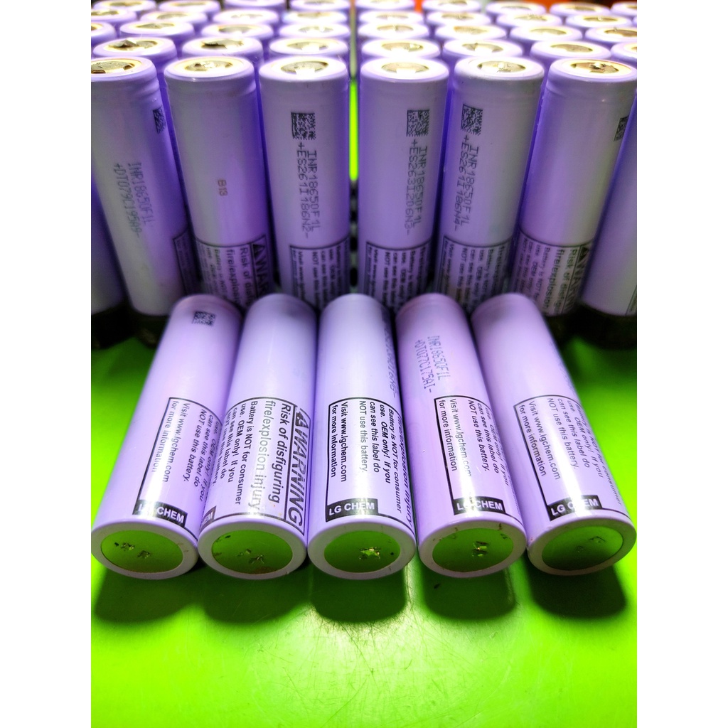 Combo 5 cell Pin 18650 LG F1L dung lượng 3350mah chính hãng tháo khối chuẩn