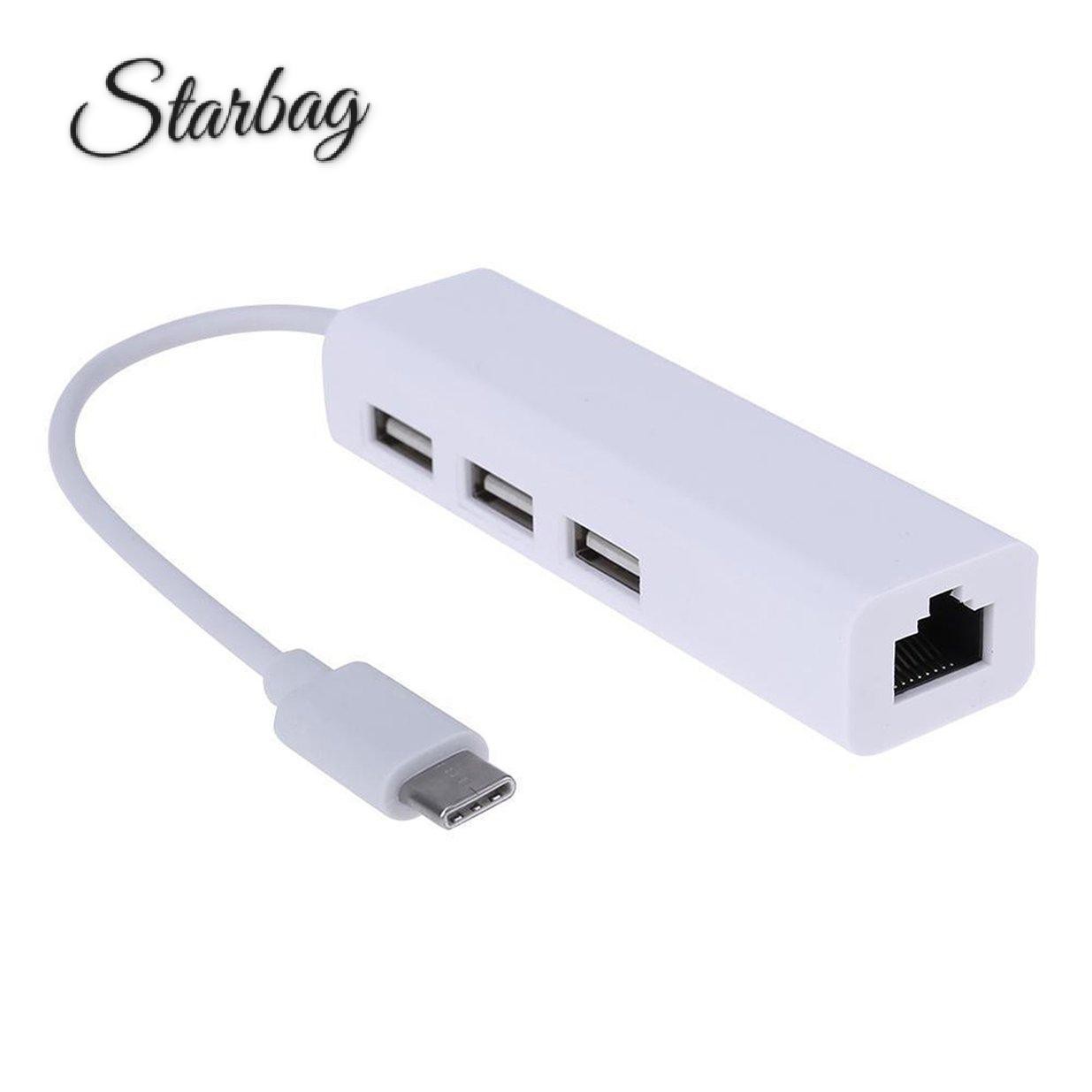 Cáp Chuyển Đổi Usb-C Usb 3.1 Type C Sang Usb Rj45 Ethernet Lan Cho Macbook Pc