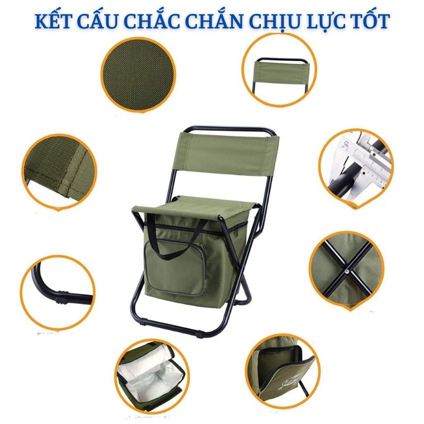 Ghế Xếp Du Lịch Gấp Gọn Đi Dã ngoại Cắm Trại Ngồi Câu Cá Khung Thép Chịu Lực 260 Kg | BigBuy360 - bigbuy360.vn
