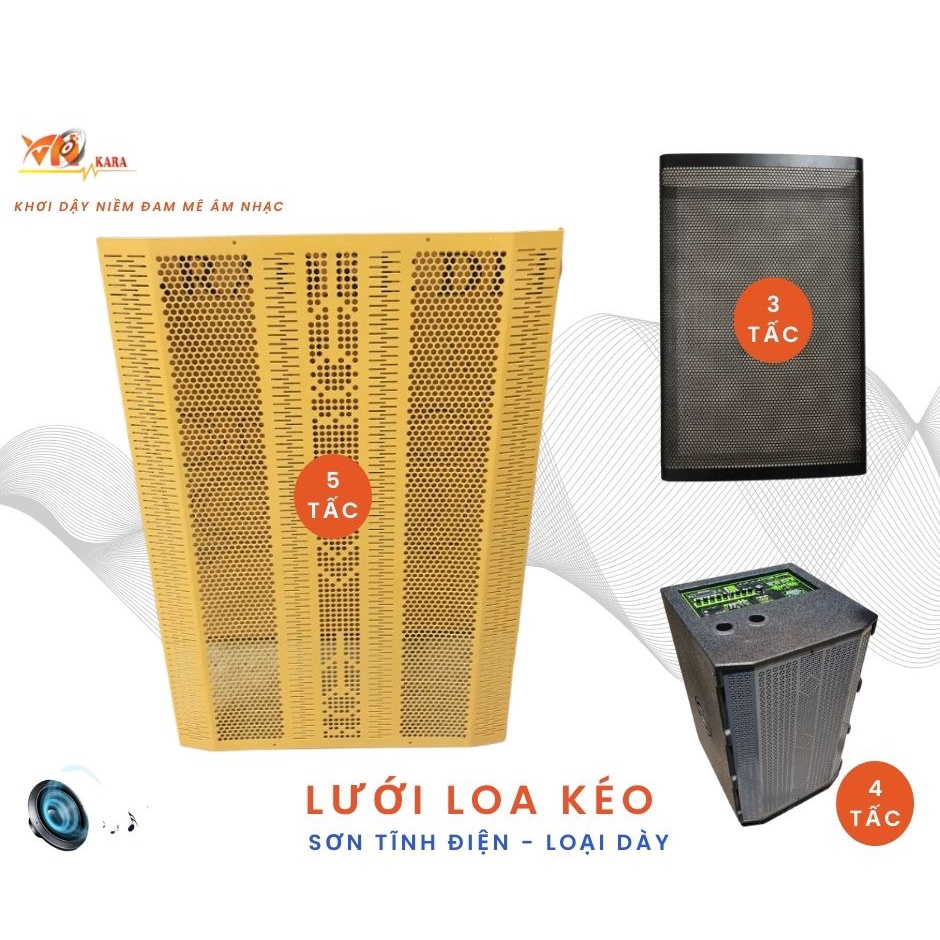 Lưới loa kéo 5 tấc đơn 50cm, 4 tấc đơn 40cm, 3 tâc đơn 30cm, sơn tĩnh điện, lưới dày chắc chắn