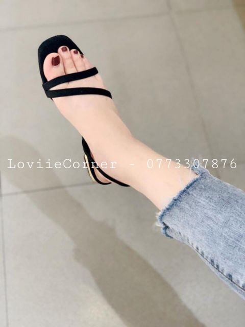 LOVIIECORNER- GIÀY SANDAL NỮ QUAI MẢNH DÂY CHÉO 2CM - GIÀY SANDAL NỮ ĐẾ BỆT 2CM QUAI MẢNH - SANDAL NỮ DÂY CHÉO- G200523