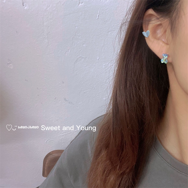 Set 3 đôi bông tai bằng gốm + bạc S925 đính ngọc trai giả màu sắc thời trang quyến rũ cho nữ