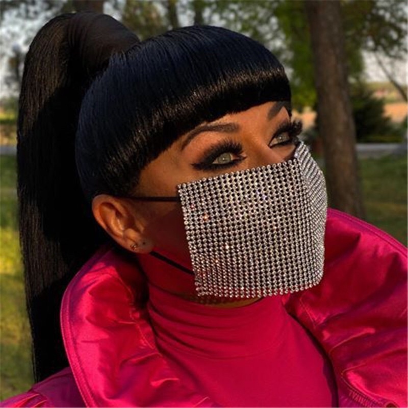 Khẩu trang đính đá cao cấp cho nữ