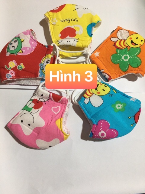 Khẩu trang vải trẻ em nam & nữ 3 lớp cao cấp | BigBuy360 - bigbuy360.vn