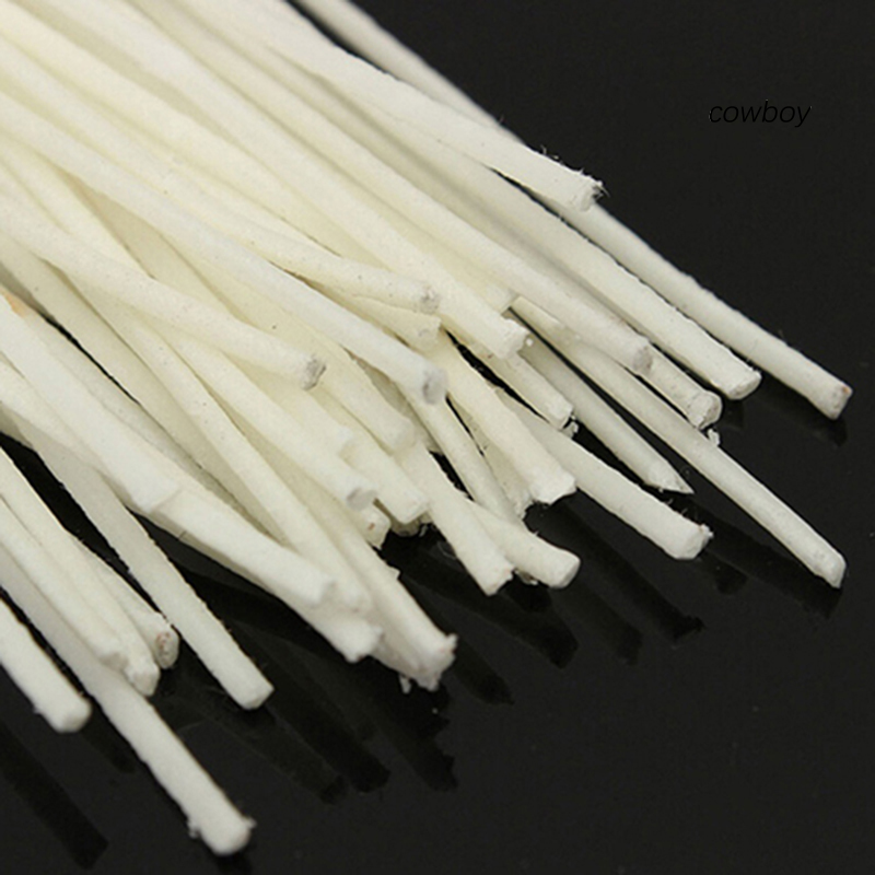 COW|30 Pcs Candle Wicks Cotton Core Waxed Wick with Sustainer for Candle Making