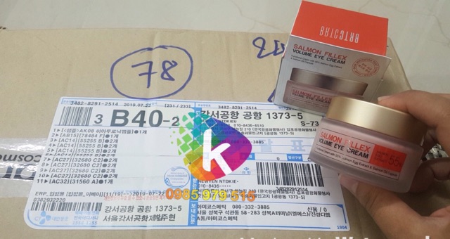 Kem Mắt Trứng Cá Hồi BRTC Salmon Fillex Volume Eye Cream