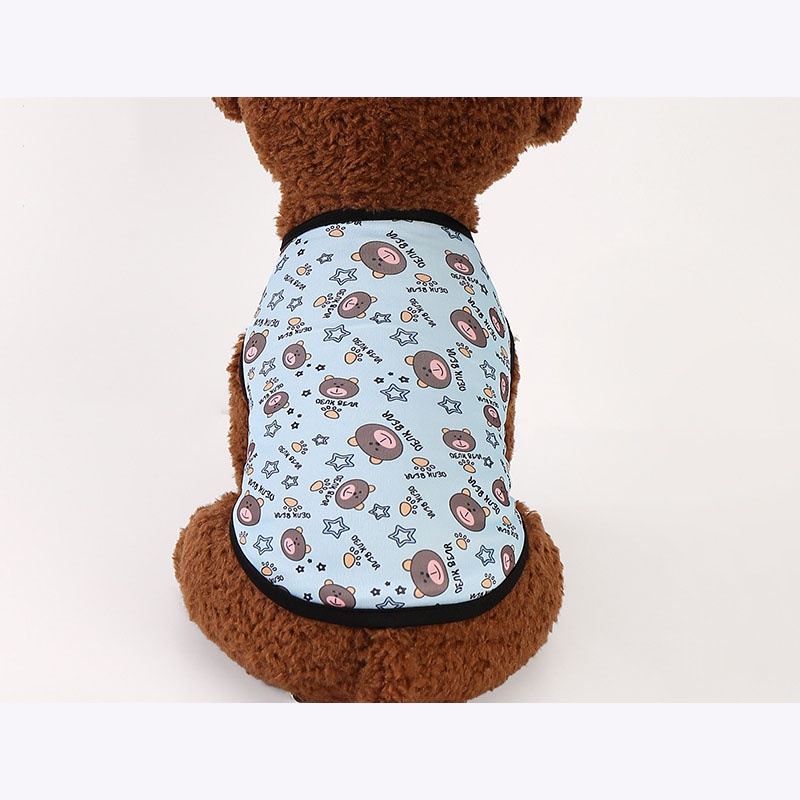 Áo Ba Lỗ Co Giãn Thoáng Khí In Họa Tiết Dâu Tây / Gấu Trúc Cỡ Nhỏ / Vừa Co Giãn Thời Trang Mùa Hè Cho Thú Cưng