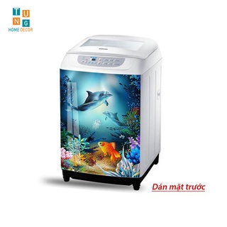 Decal dán mặt trước máy giặt, giấy dán MG chống nước, siêu bền kích thước 60x90cm