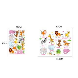 Decal dán tường thú rừng tiếng Anh