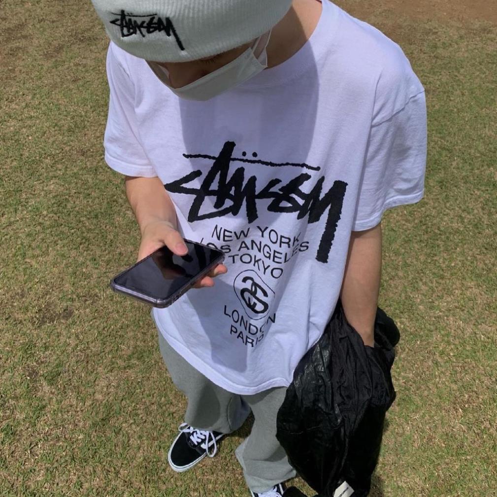 Áo thun unisex Stussy World Tour T-Shirt SY-WOTTWH nam nữ