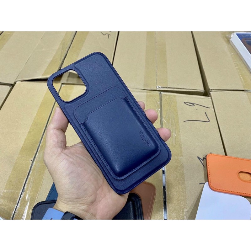 ""Sale Xả kho""Ốp Lưng Da iPhone 12 Pro Max hỗ trợ sạc không dây Wallet 2 in 1 Mutural